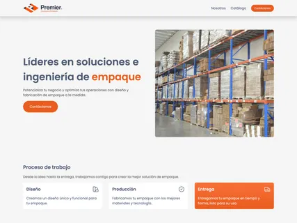 Sitio web Empaques Premier